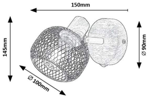 Spot de perete GRENDEL 1xE14/40W/230V Rabalux 3127