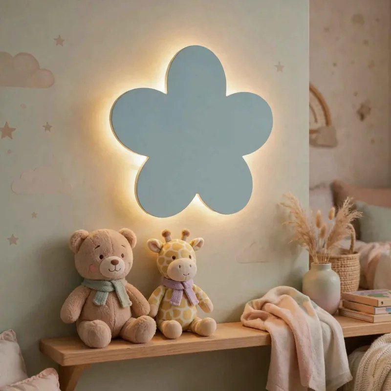 SENTOP | Lampă de perete pentru copii cu formă de floare, lumină de noapte LED | KVID