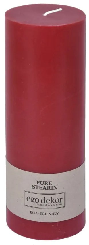 Lumânare Eco candles by Ego dekor Friendly, durată ardere 60 h, roșu