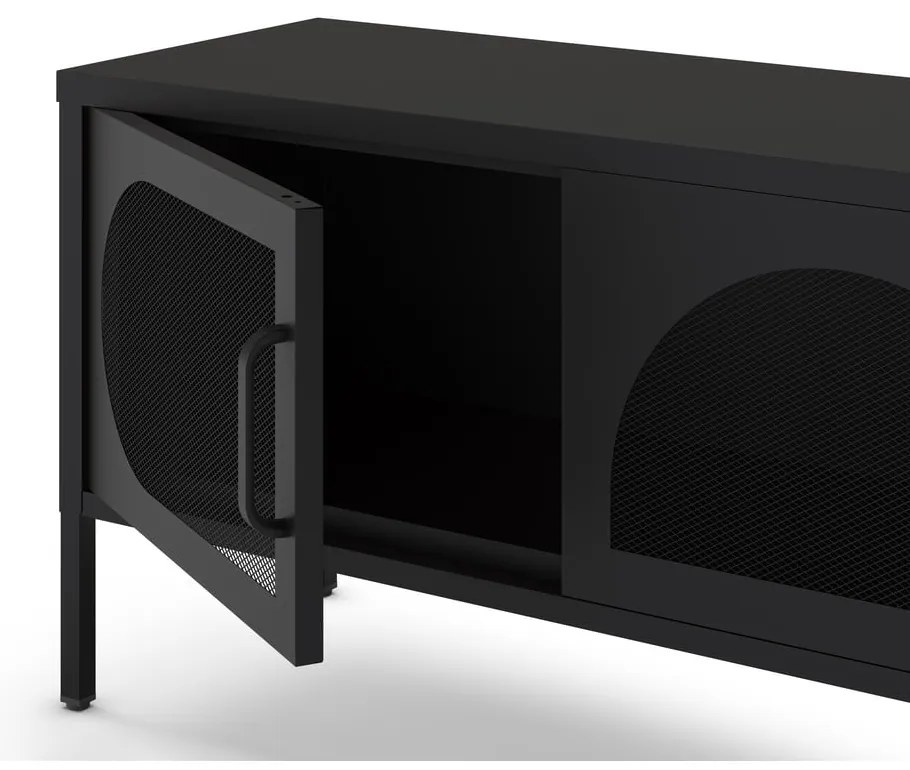 Comodă TV neagră 180x50 cm Tayra – Marckeric