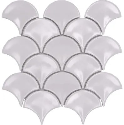 Mozaic ceramic FS 07W alb lucios 25,6x27,3 cm