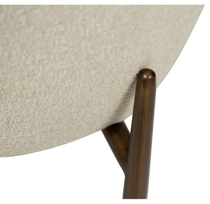 Fotoliu crem cu tapițerie din țesătură bouclé Glam – DAN-FORM Denmark