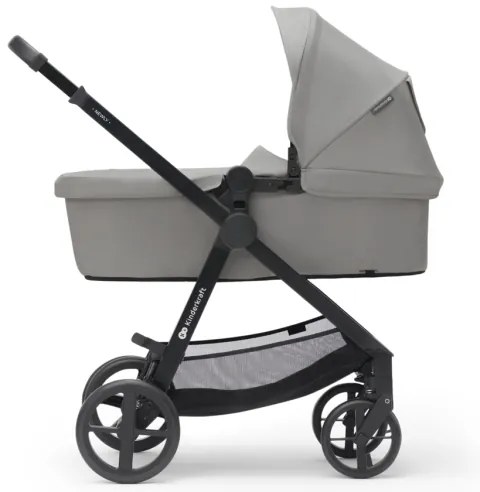 Cărucior de copii combinat 3 în 1 KINDERKRAFT NEWLY Moonlight grey + scaun auto MINK PRO