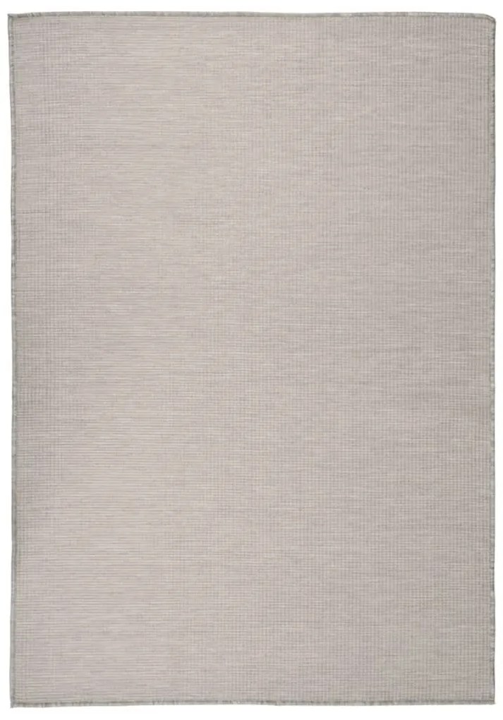 vidaXL Covor de exterior, gri taupe, 160x230 cm, țesătură plată