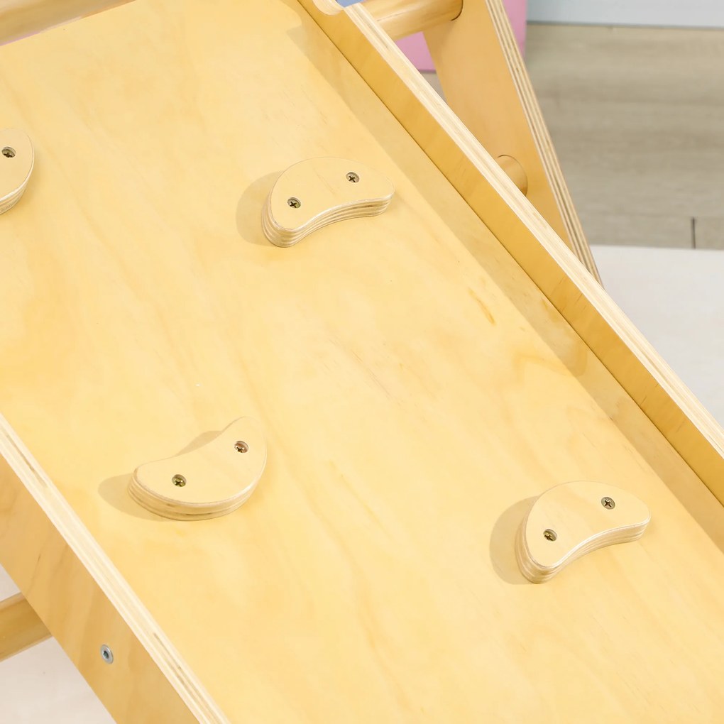 AIYAPLAY 5 în 1 Triunghi arcul de cățărare copii cu triunghi de escaladă, rampă de escaladă reversibilă, bascula | Aosom Romania