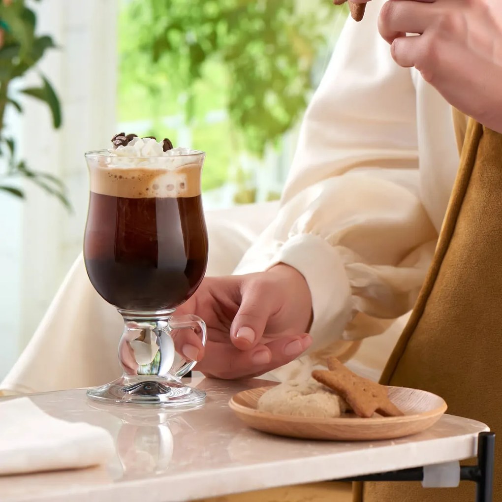 Set 2 pahare caffe latte 270ml, model bombat, Irish Coffee