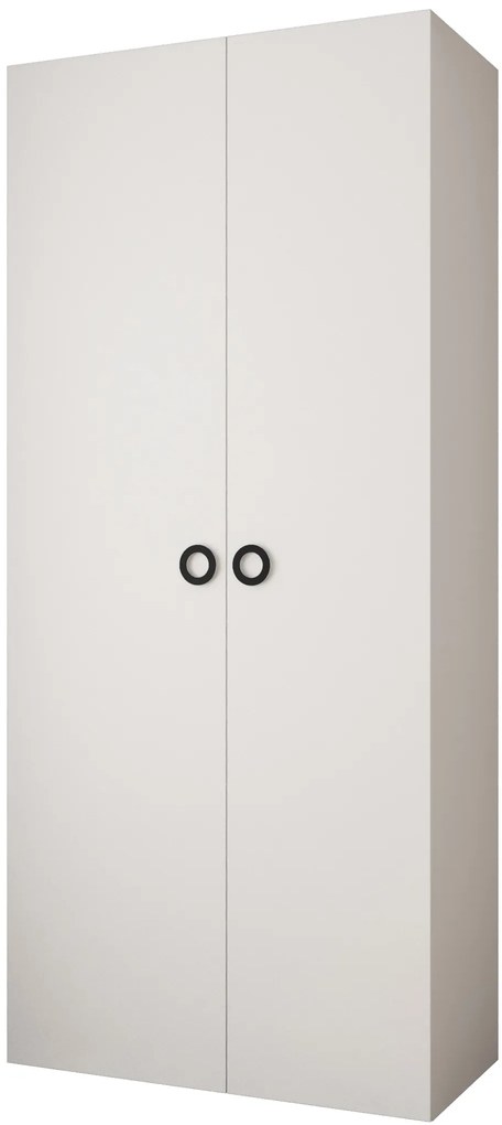 Dulap de haine 110 cm Carmela 40-1 (alb + Negru). 1126505