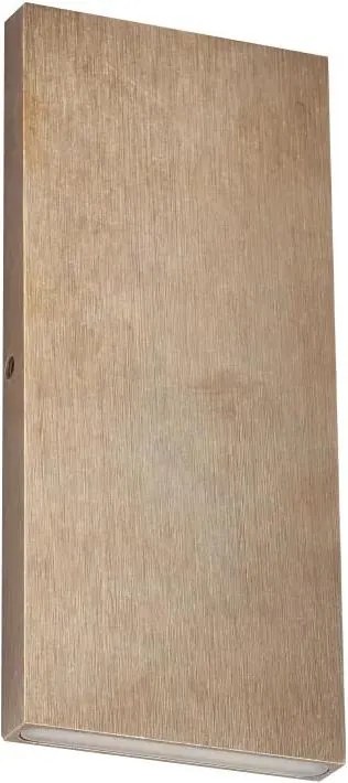 Ideal Lux - Aplică de perete LED pentru exterior POST-IT, 6 W, 12 V, CRI 90, finisaj alamă