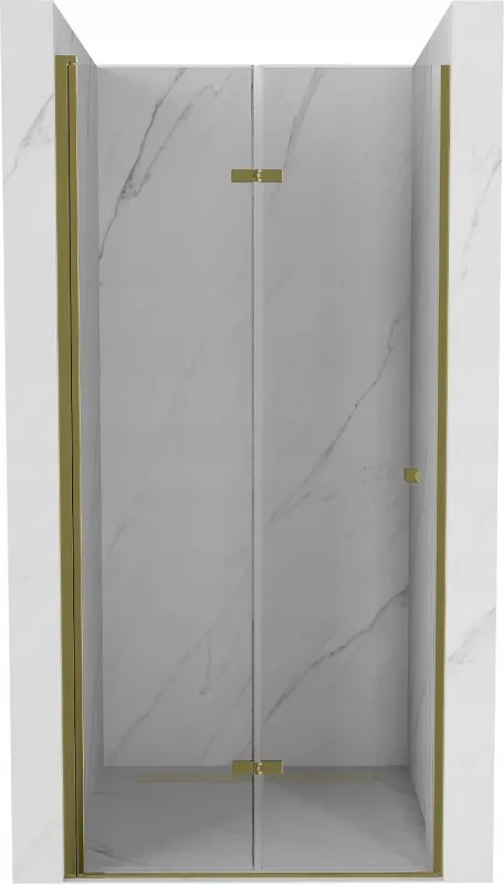 Mexen Lima uși de duș pliabile 80 cm, transparente, aurii - 856-080-000-50-00
