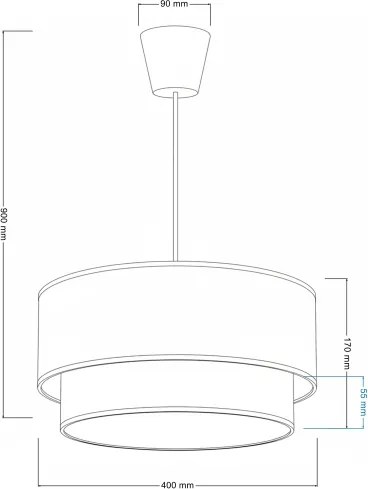 Brilagi - Lustră LED pentru copii pe cablu BOBO, 1x E27/60W/230V, Ø 40 cm, alb/bej/ursuleț