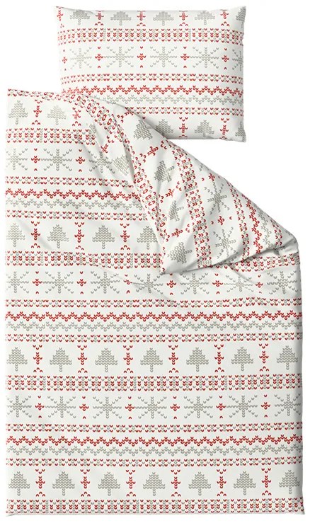 Lenjerie de pat din bumbac NORDIC JOY albă Dimensiune lenjerie de pat: 70 x 90 cm | 140 x 200 cm