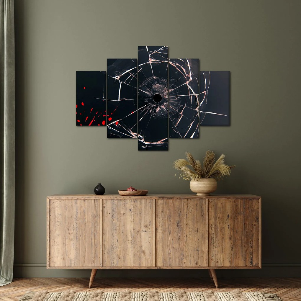 Tablou abstract - sticla spartă (150x105 cm)