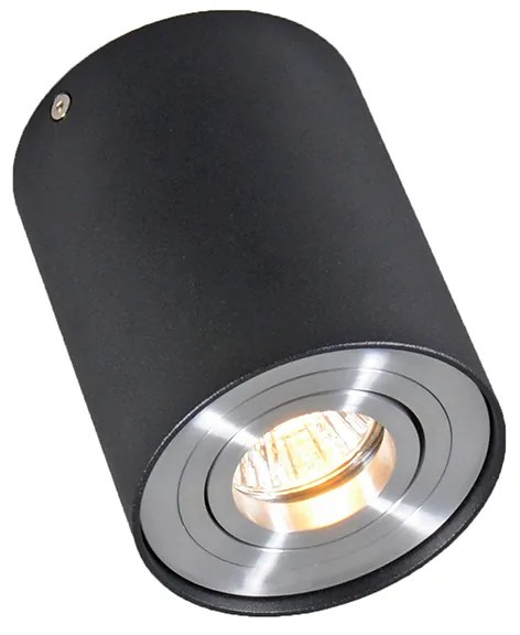 Spot încastrat inteligent negru cu oțel, incl. WiFi GU10 - Rondoo Up
