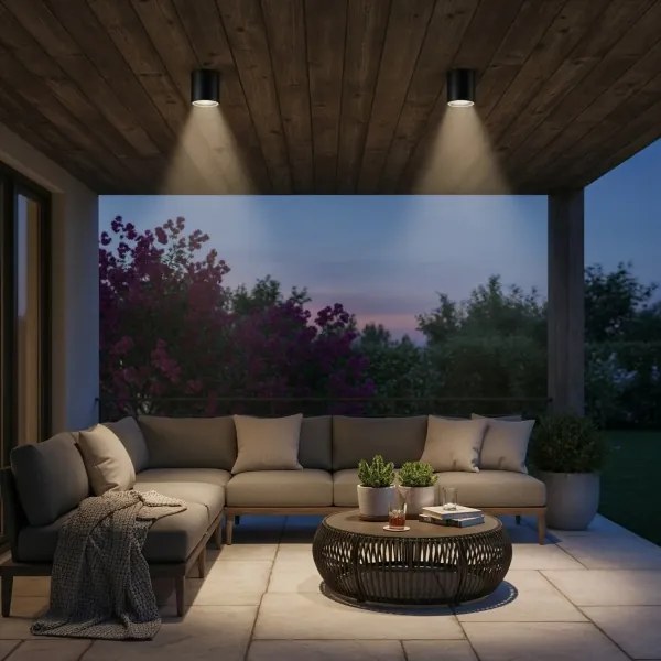 Ideal Lux - Spot exterior GUN 1xGU10/28W/230V Ø 11 cm IP55 negru