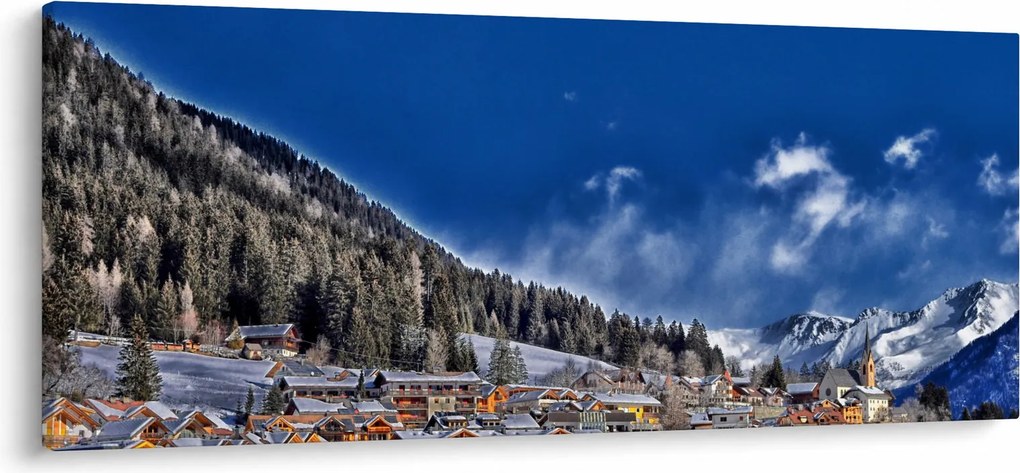 Tablou - Orășel de munte (120x50 cm)