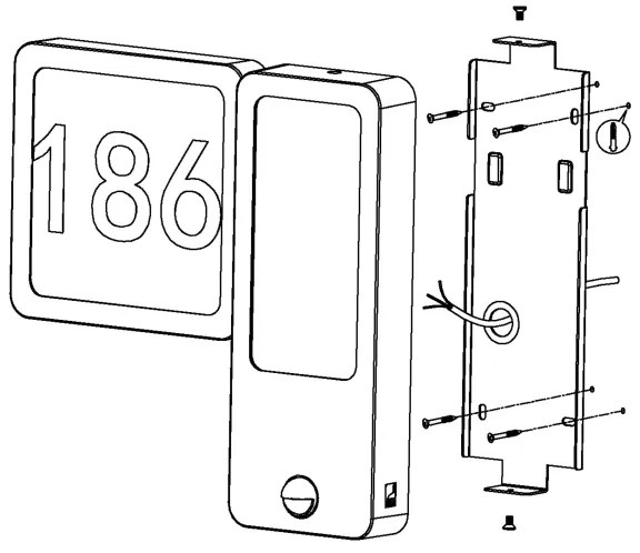 Eglo 97297 - LED Aplică perete exterior CHEIRA 2xLED/2,7W + 1xLED/3,6W/230V