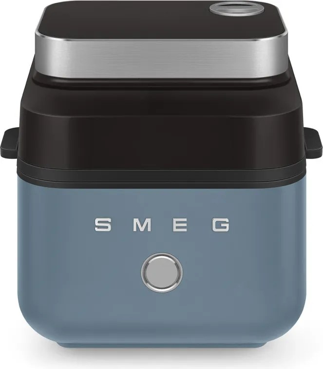 Friteuza cu aer cald Smeg Collezione AFC01SBMAU, 1450 W, 7,3 l, 40-200°C, 7 programe, Mod dublu, Comandă tactila, Timer, LED, Albastru