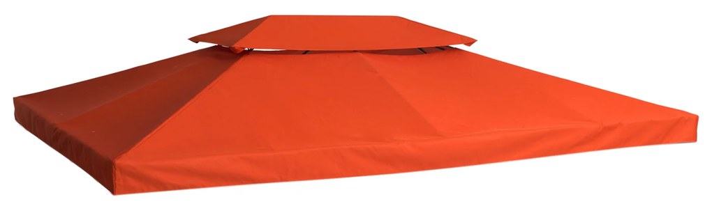 Outsunny Acoperiș de Înlocuire pentru Pavilionuri de Grădină 3x4m Poliester Culoare Cafea | Aosom Romania