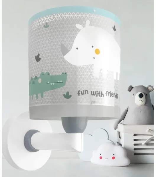 Aplică pentru copii Dalber 60629 RHICO AND CROCO 1xE27/15W/230V