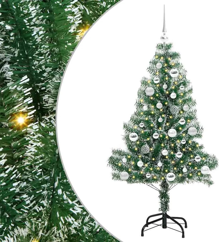 vidaXL Pom de Crăciun artificial cu zăpadă imitată și lumină LED