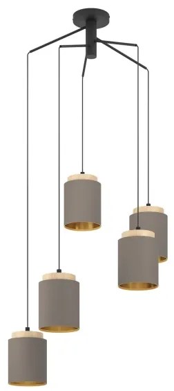 Eglo 99447 - Lustră suspendată cu cablu ALBARIZA 5xE27/40W/230V stil păianjen