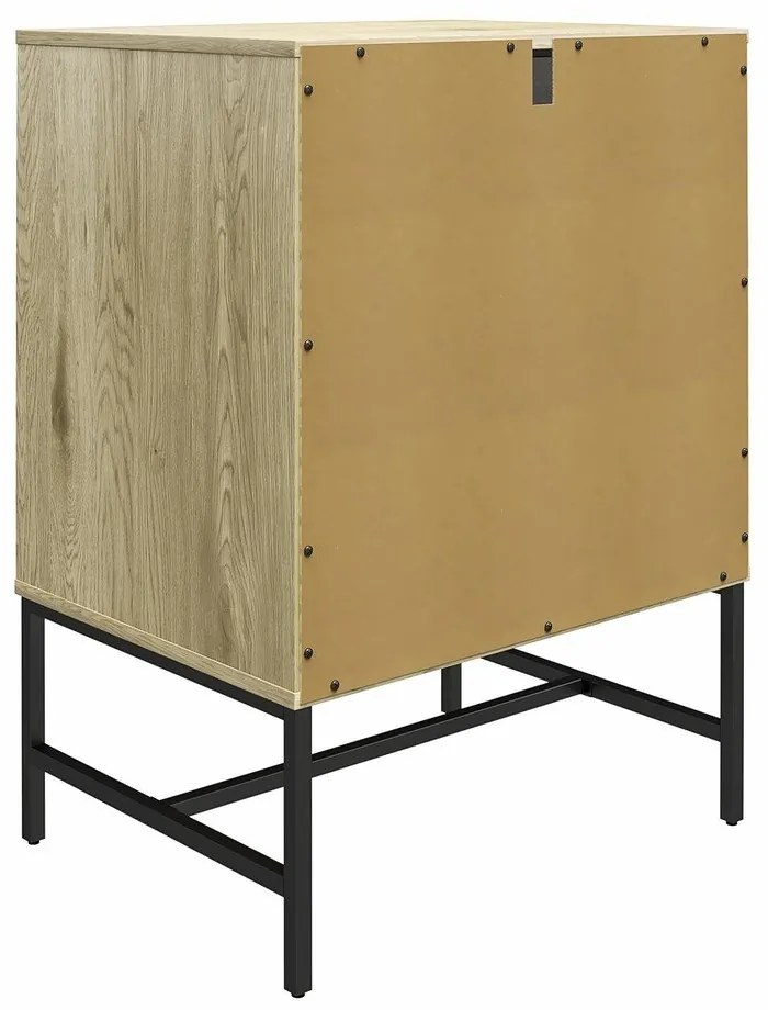 Dulap vinotecă în culoare naturală cu aspect de lemn de pin pentru 6 sticle, 60x83 cm Tamlin - Queer Eye