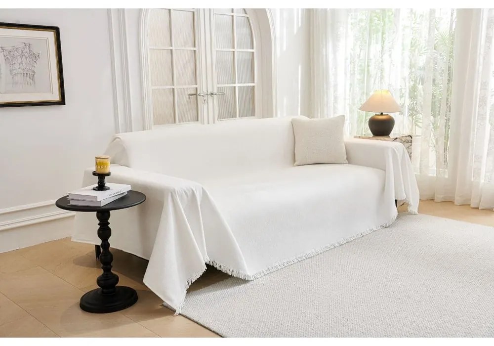 Husă albă pentru canapea cu 4 locuri Talo – Filumi