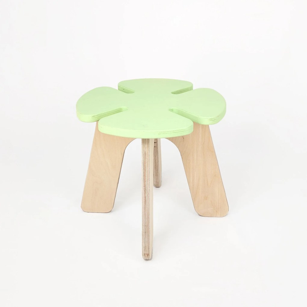 Taburet pentru copii LEAF White