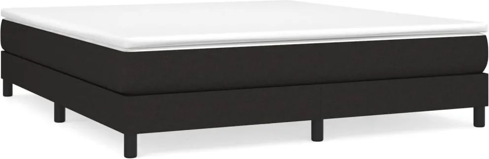 vidaXL Pat box spring cu saltea, negru, 180x200 cm, catifea