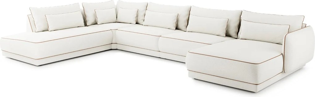 Colțar lemn masiv Yves, 431 × 253 × 83 cm - Stânga