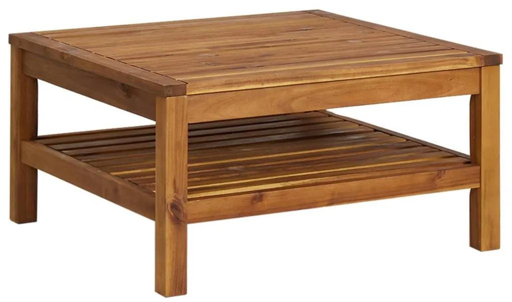 Set mobilier de gradina cu perne, 4 piese, lemn masiv acacia Morke gra, colt + mijloc + suport pentru picioare + masa, 1