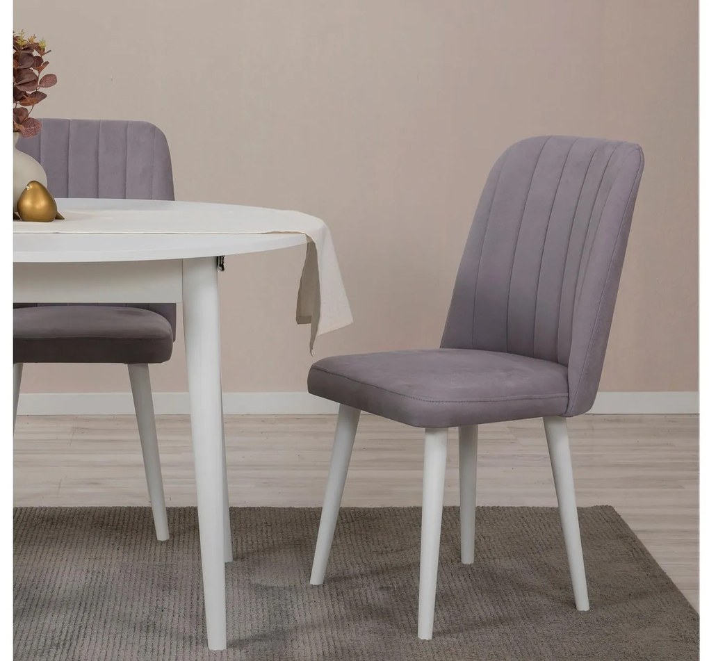 Set mobilier sufragerie Nidupo 3 (alb + gri) (pentru 2 persoane). 1093760