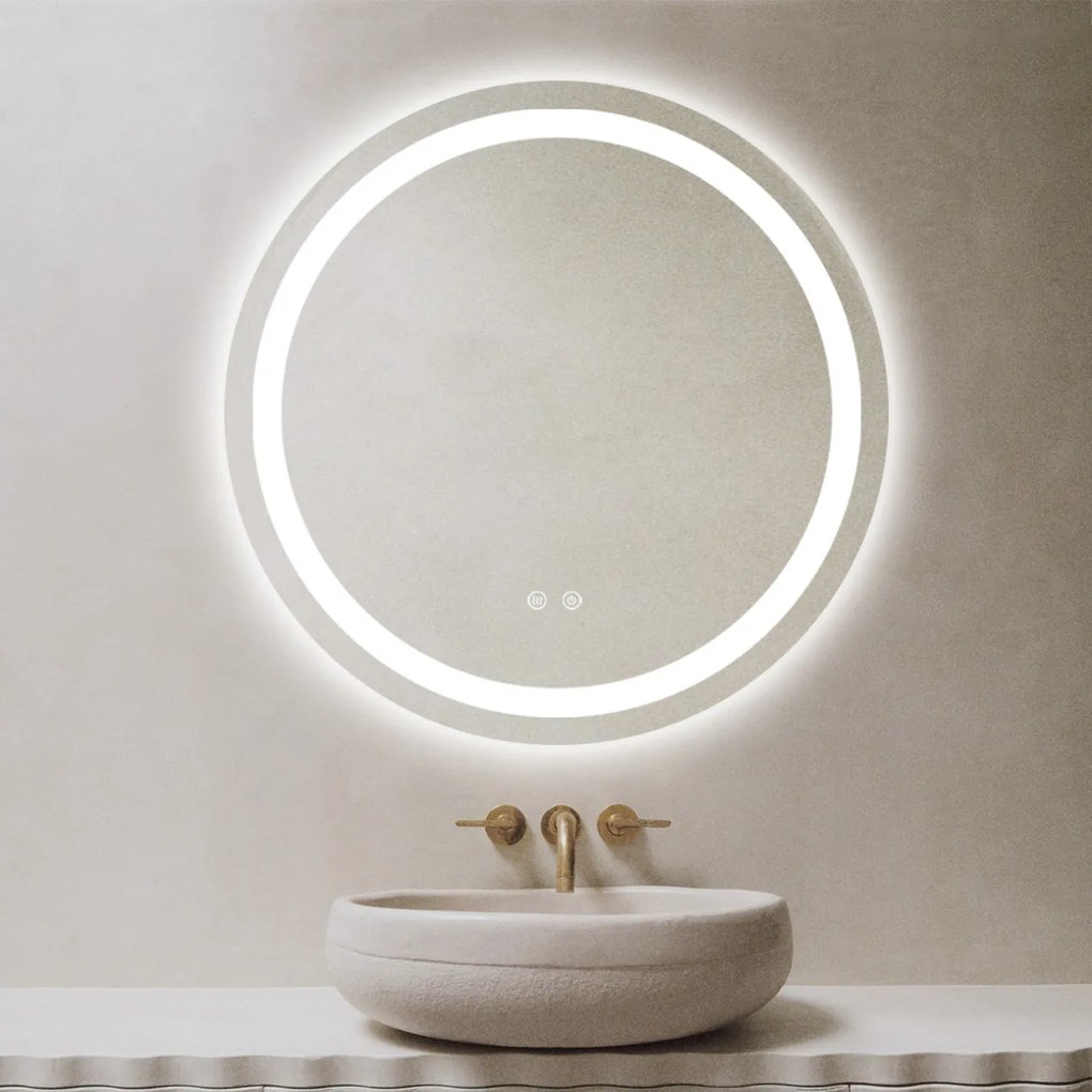 Oglinda Led Rotunda, 70cm, Functie Dezaburire, EsnJ05