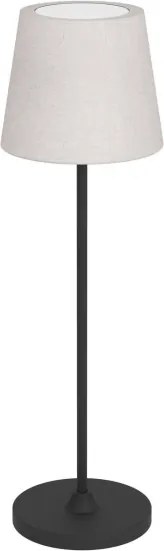 Eglo 75937 - Lampă de birou LED reîncărcabilă cu dimmer LEONERO LED/3,8W/5V 2000mAh neagră/cremă