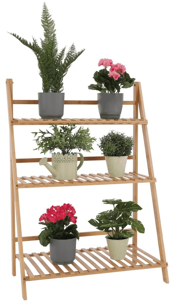 Suport de flori din bambus Nepel Tip 1, 70 x 40 x 96 cm