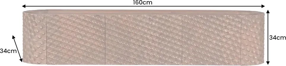 Comoda TV suspendata cu model 3D tip fagure ADLON 160cm