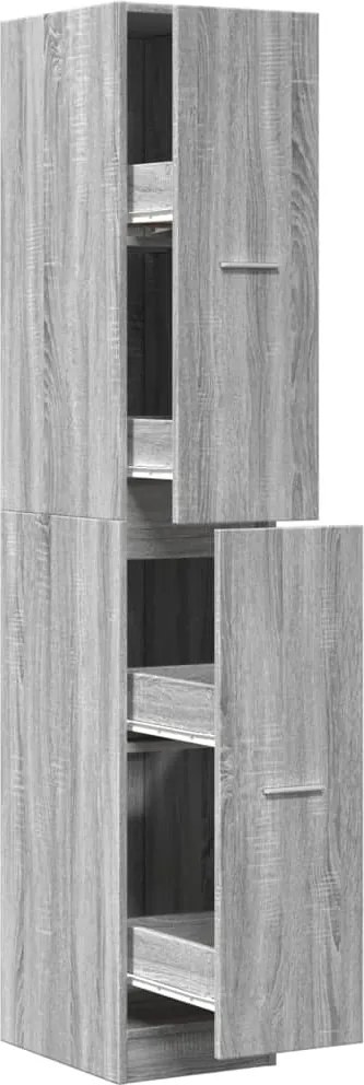vidaXL Dulap de farmacie, sonoma gri, 30x41x174,5 cm, lemn prelucrat