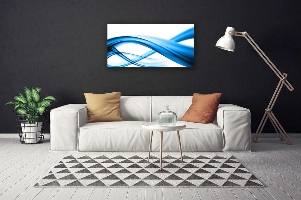 Tablou pe panza canvas Abstract Art Albastru Alb