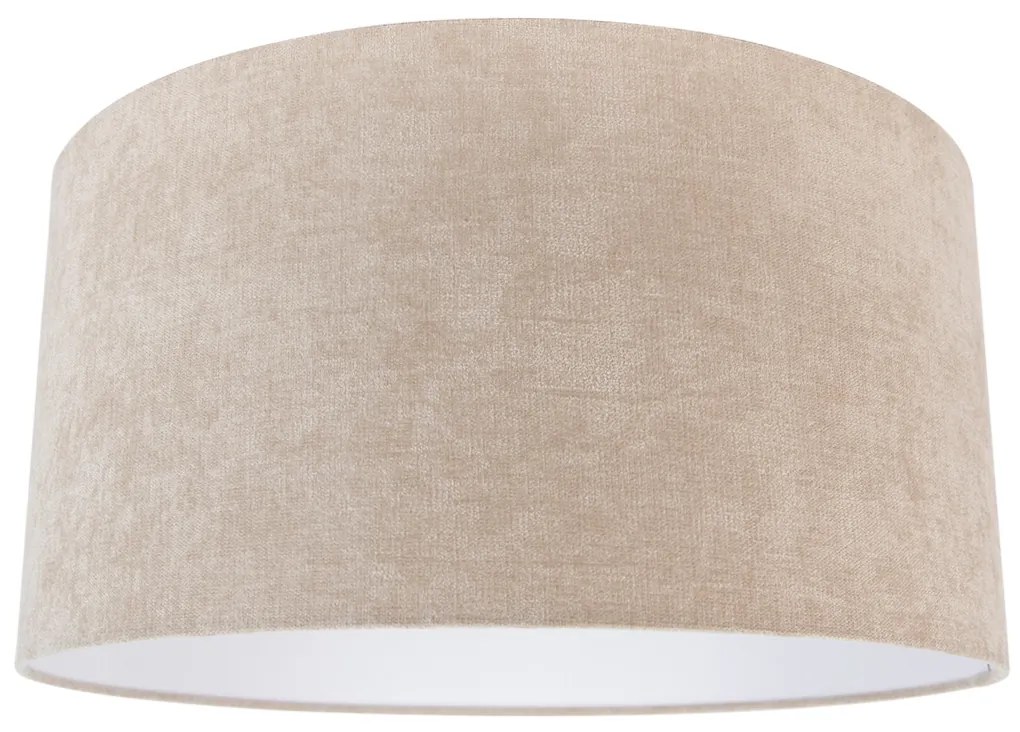 Abajur din material textil maro deschis rotund 50/50/25