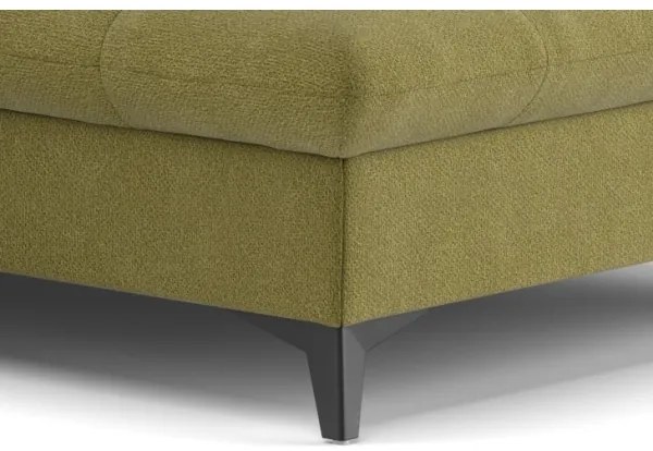 Canapea colțar extensibilă în L MARANO, dreapta, culoare măslinie