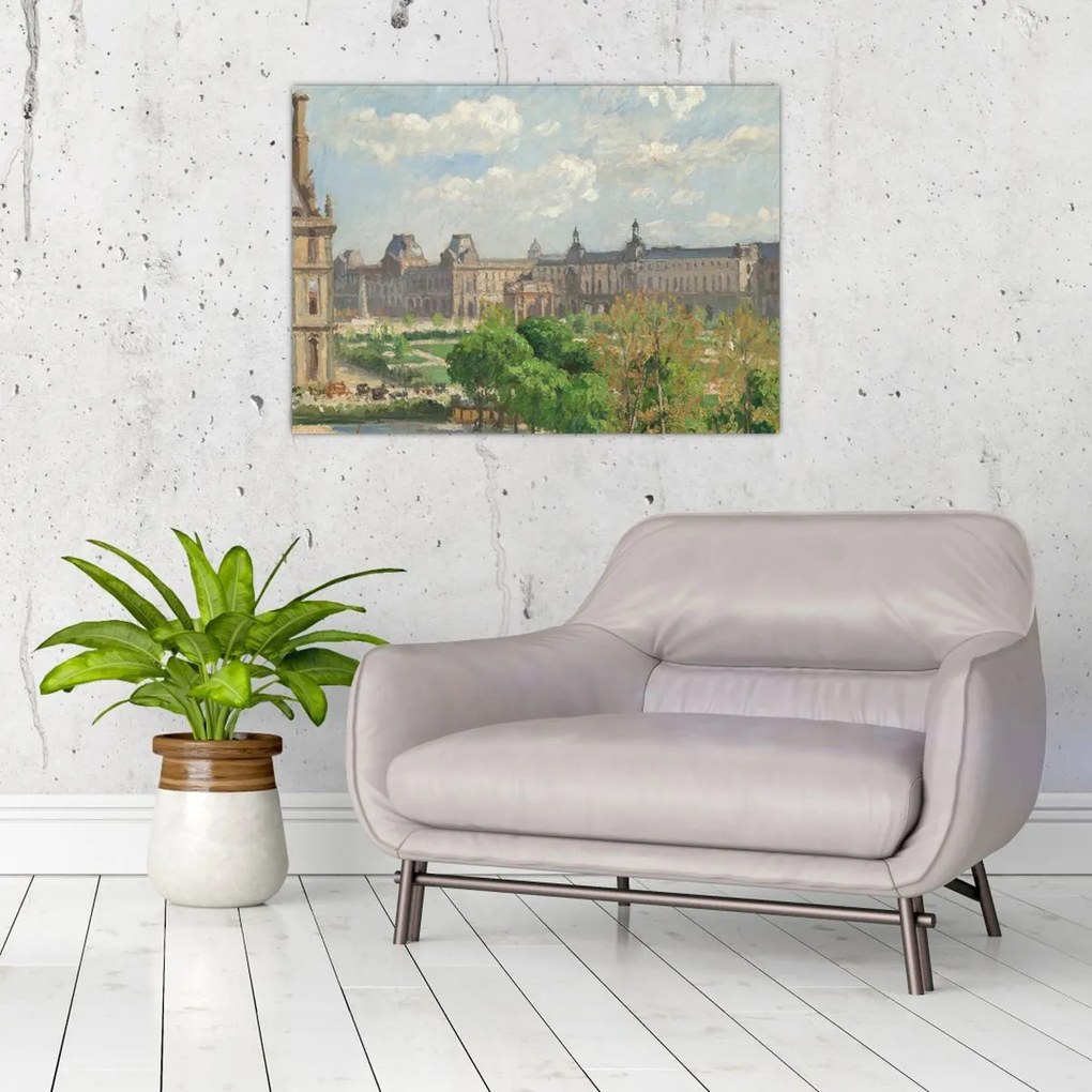 Tablou - Camille Pissarro, Place du Carrousel, Paris, reproducere (70x50 cm)