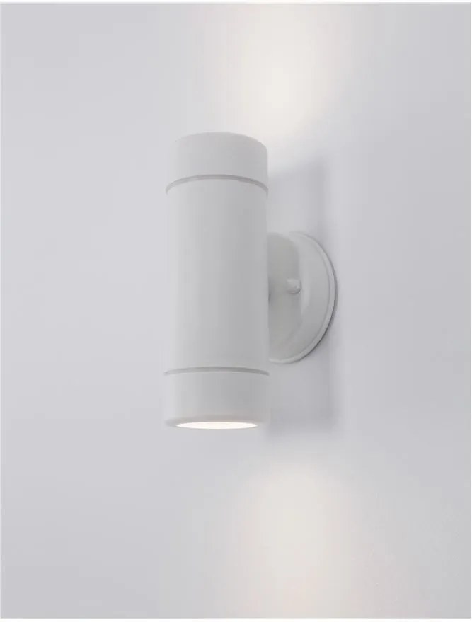 Aplica moderna de exterior cu iluminat ambiental up/down IP44 LIMBIO II alba