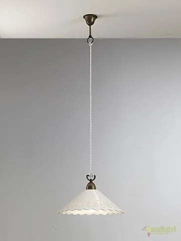 Lustra, Pendul rustic fabricat manual diametru 40cm Fiori di Pizzo 065.09.OC