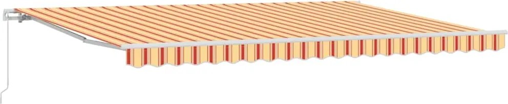 vidaXL Copertină Manual Galben și portocalie 500 x 300 x 165 cm