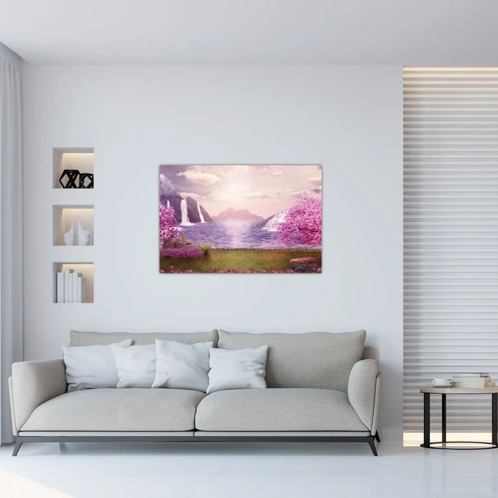 Tablou cu lac (90x60 cm)