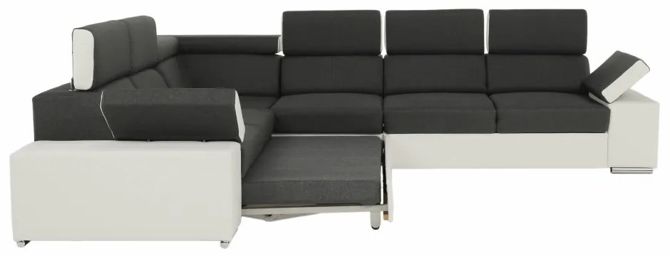Colţar universal, gri/alb, 2+3, MARBELA LUX