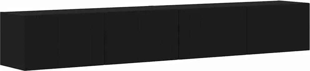 vidaXL Dulap TV de perete 2 pcs Negru 98 x 31 x 29,5 cm Lemn compozit