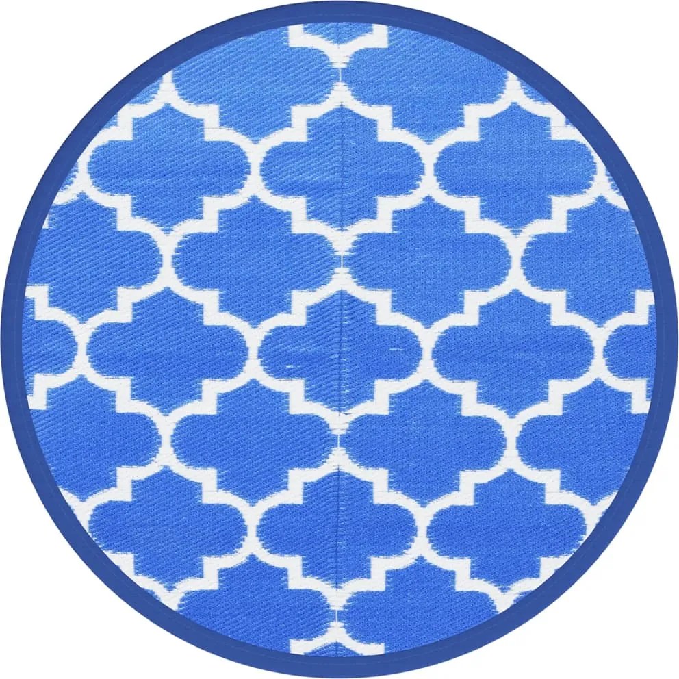 vidaXL Covor de exterior, ARAKIL albastru, Ø120 cm, PP