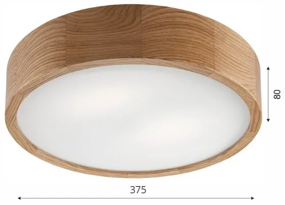 Plafonieră LED Brilagi CARVALHO 2xE27/60W/230V stejar d. 37,5 cm