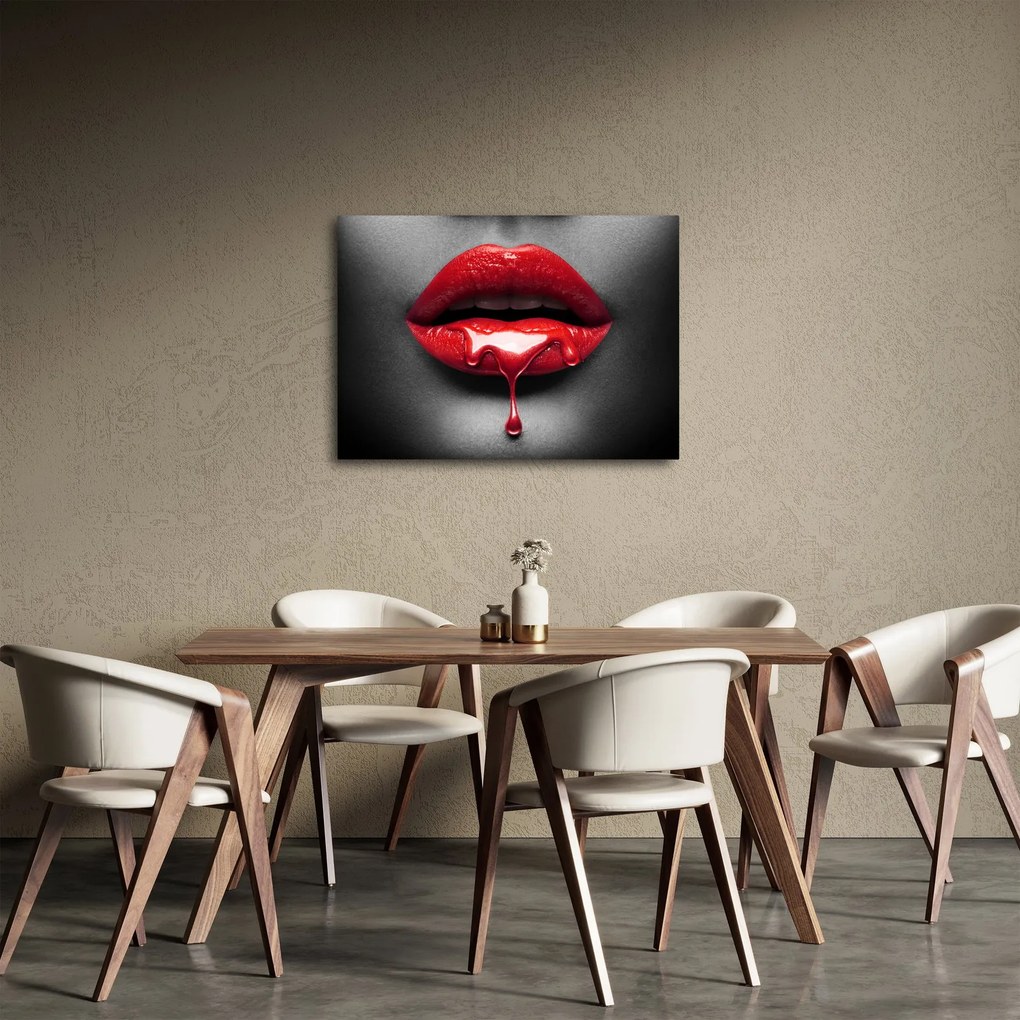 Tablou cu buze de femeie (70x50 cm)